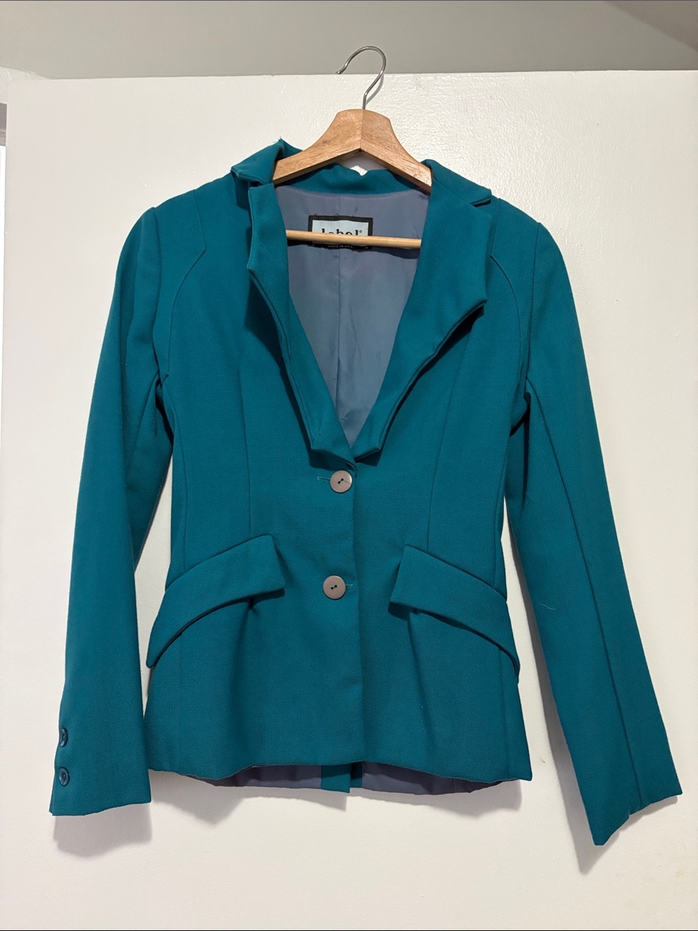 Teal Tailored Women's Blazer (Label Boutique Brand)